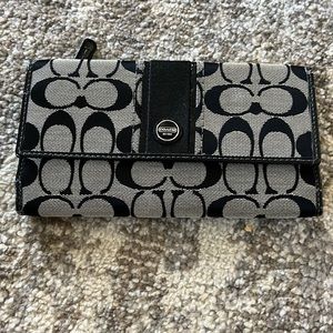 Coach wallet, black and silver. Could be vintage??